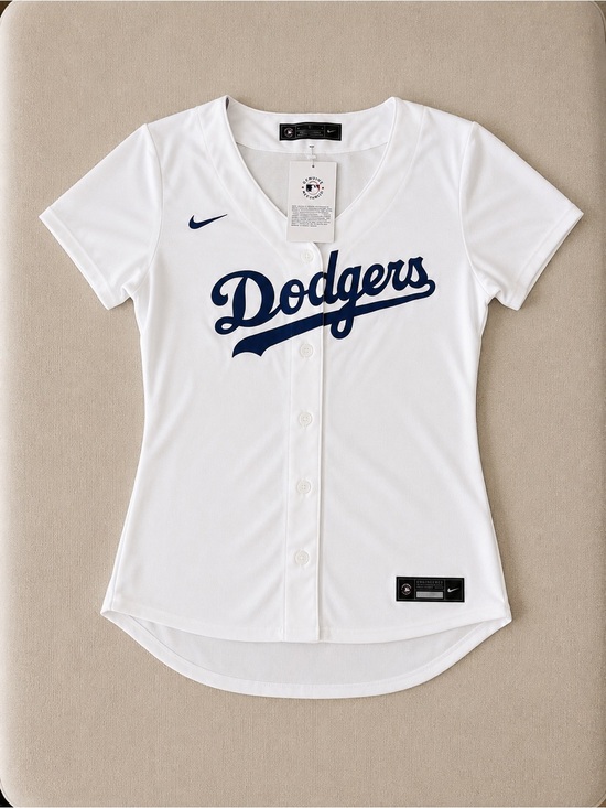 Nike Tops - Freeman White Dodgers Navy Script Baseball Jersey